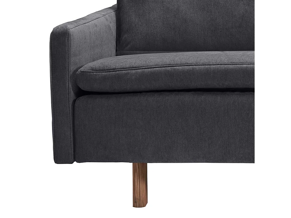 Schlafcouch graublau in modernem Design Armlehnen