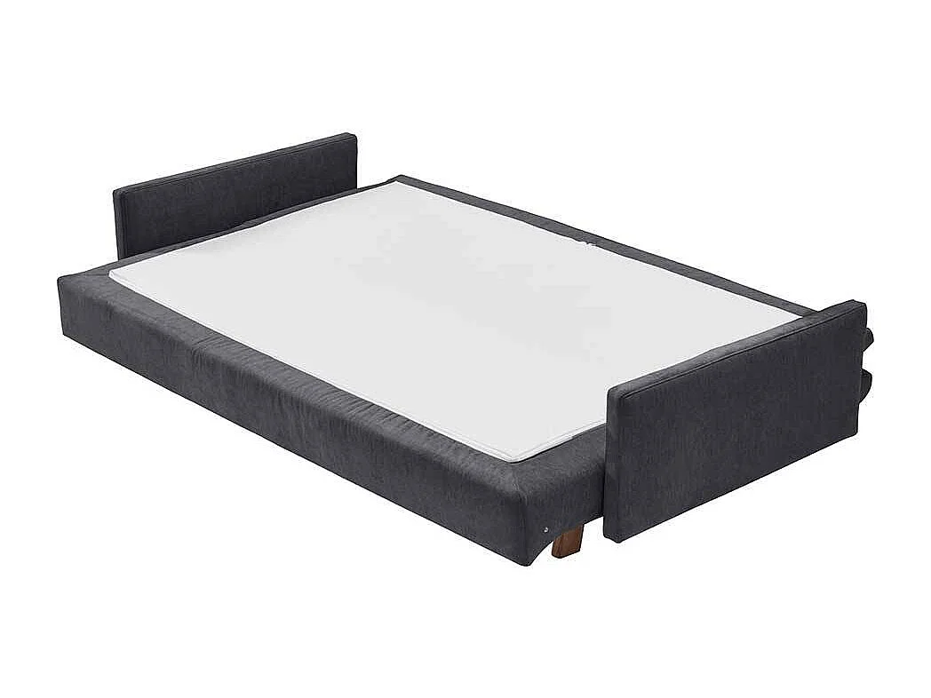 Schlafcouch graublau in modernem Design Armlehnen