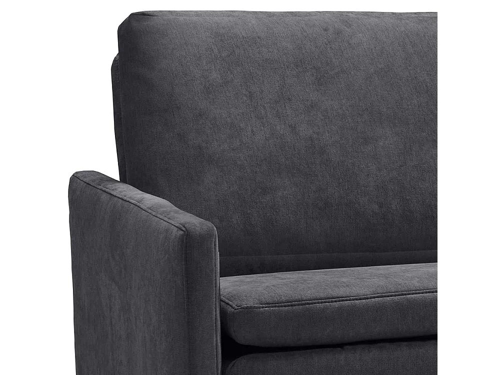 Schlafcouch graublau in modernem Design Armlehnen