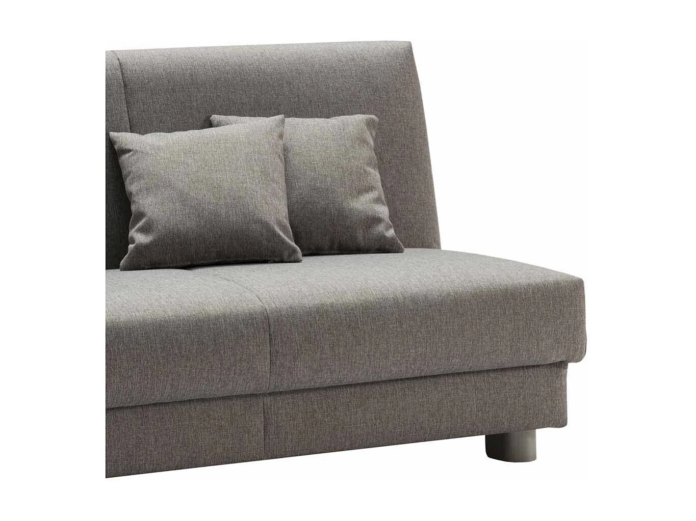 Klappcouch in Hellgrau Webstoff