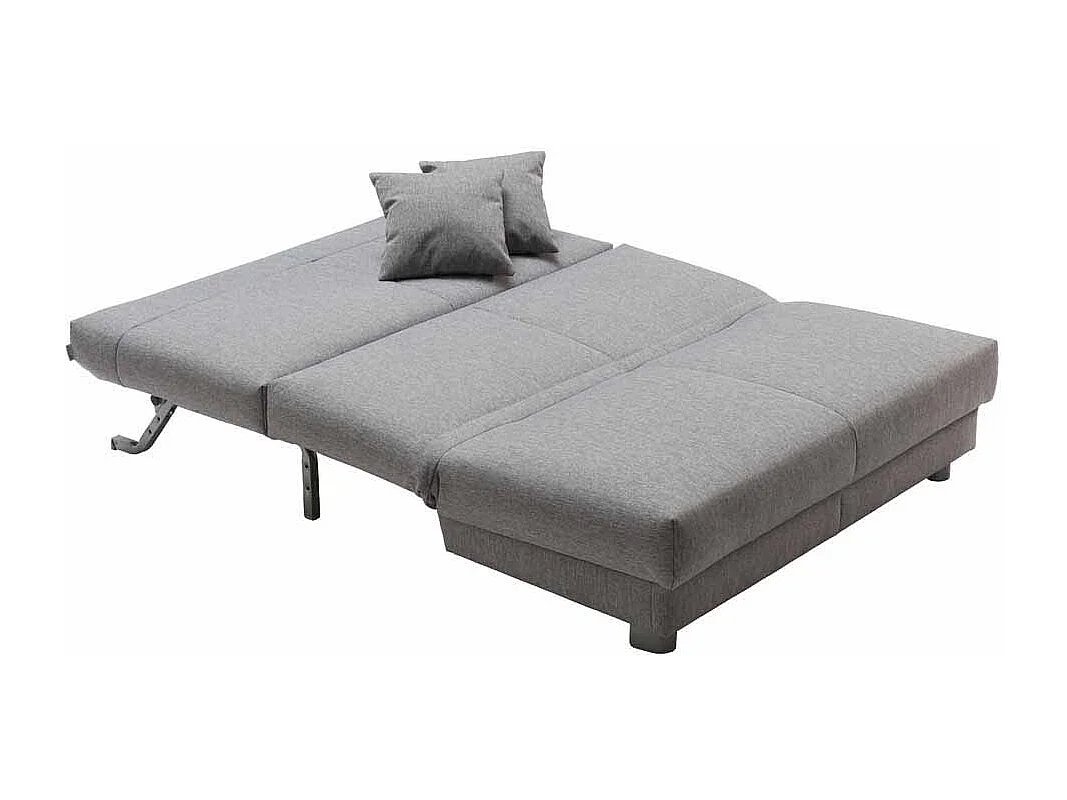 Klappcouch in Hellgrau Webstoff