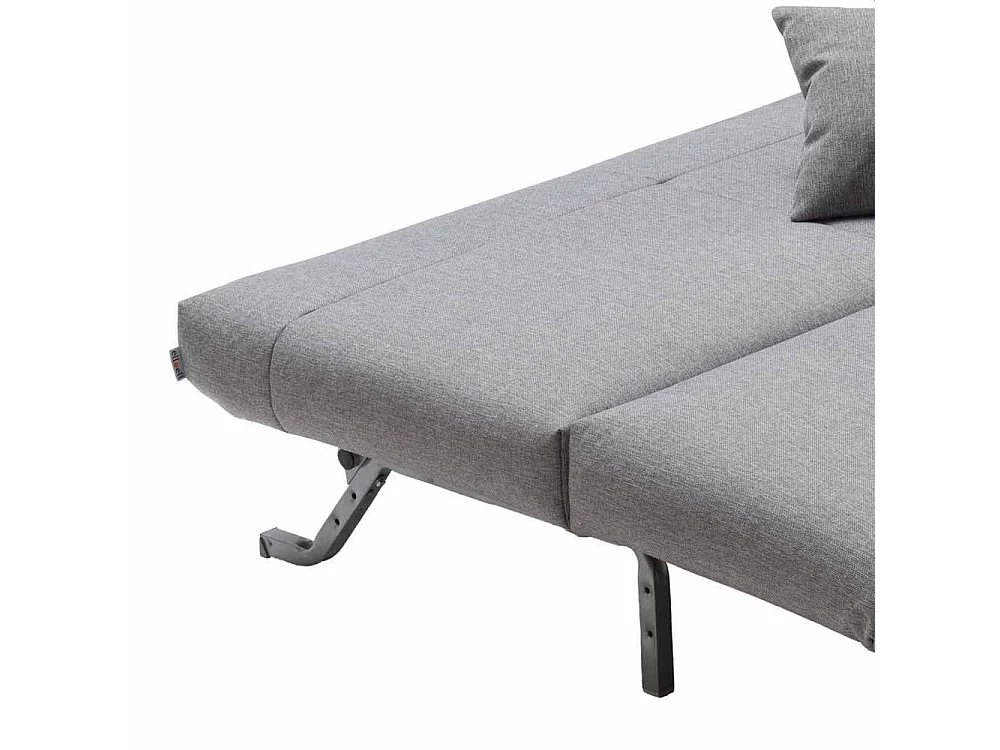Klappcouch in Hellgrau Webstoff