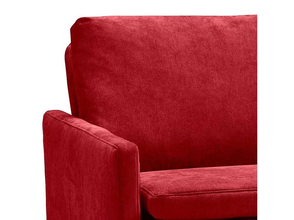 Ausklappbares Sofa rot mit Armlehnen Made in Germany