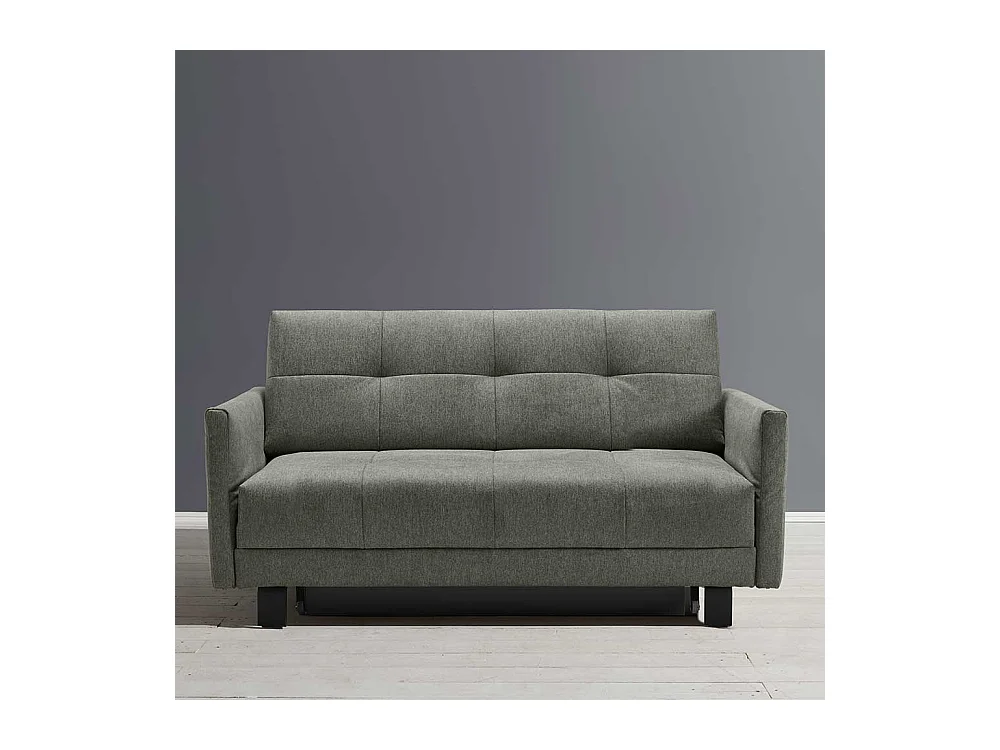 Ausklappbares Sofa mit Vierfußgestell aus Metall Flachgewebe