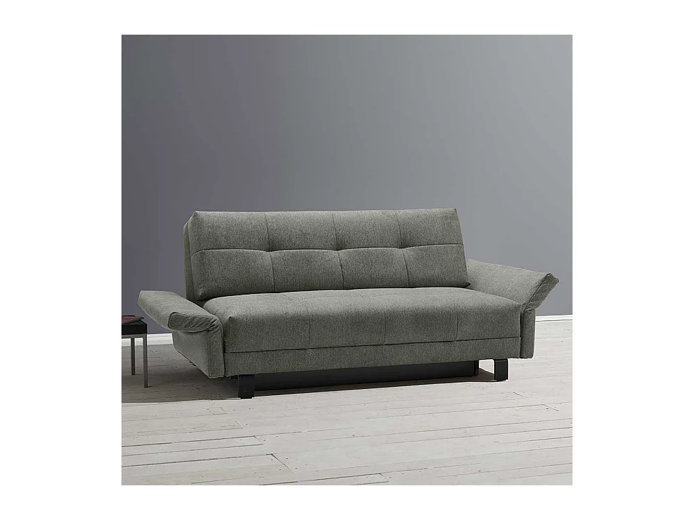 Ausklappbares Sofa mit Vierfußgestell aus Metall Flachgewebe