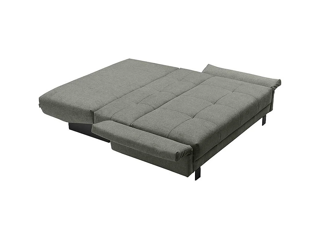 Ausklappbares Sofa mit Vierfußgestell aus Metall Flachgewebe