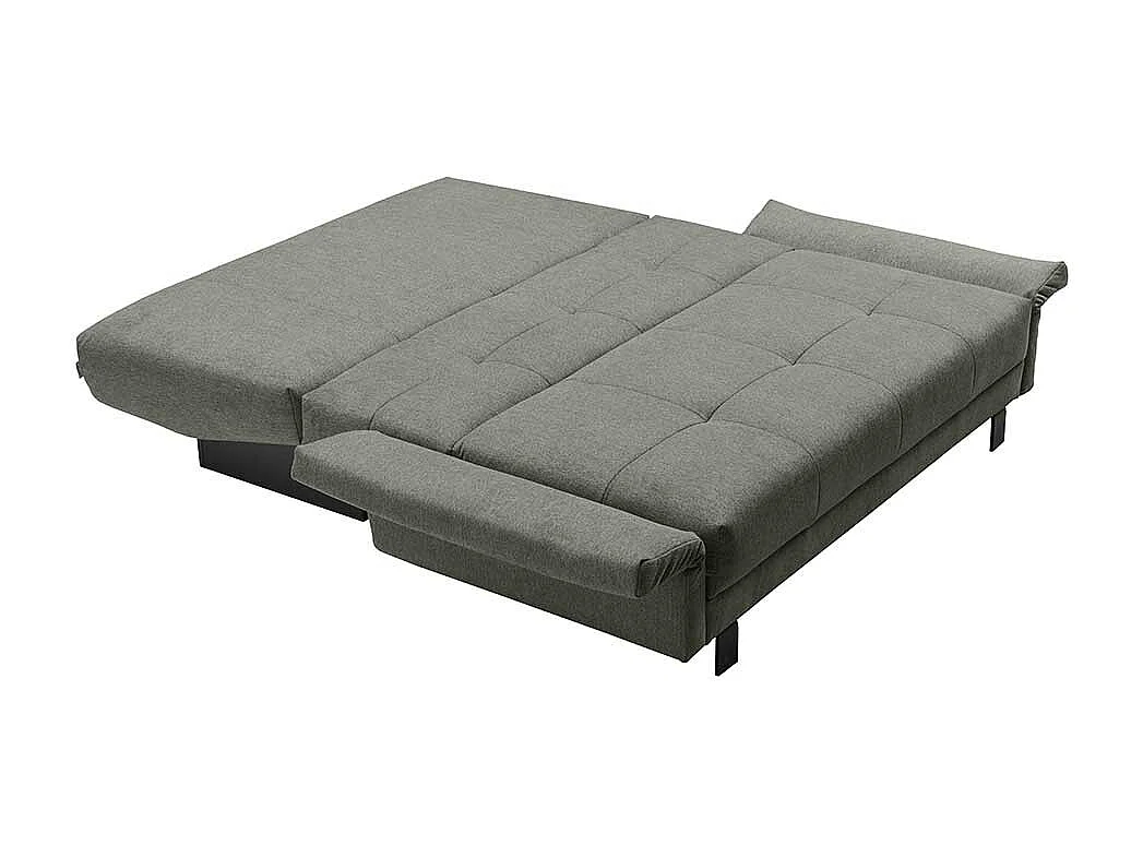 Ausklappbares Sofa mit Vierfußgestell aus Metall Flachgewebe