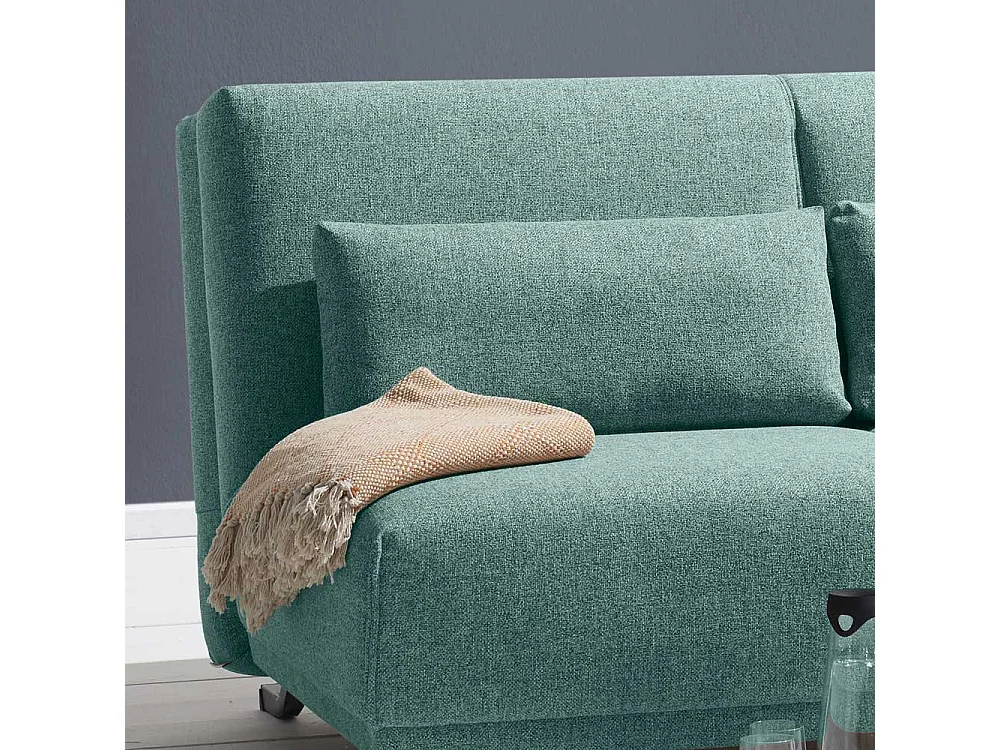Faltsofa in Petrol Webstoff Made in Germany