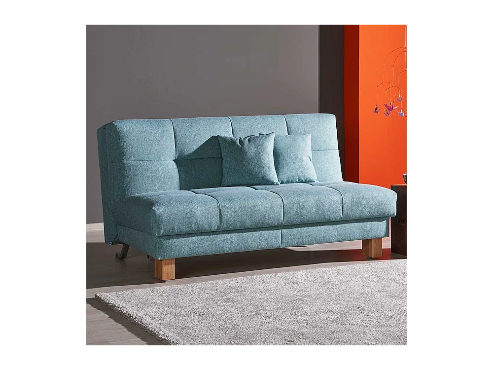 Schlafsofa in Türkis Webstoff