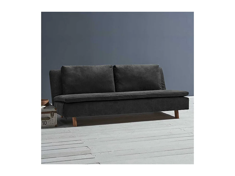 Ausklappbares Sofa schwarz in modernem Design Made in Germany