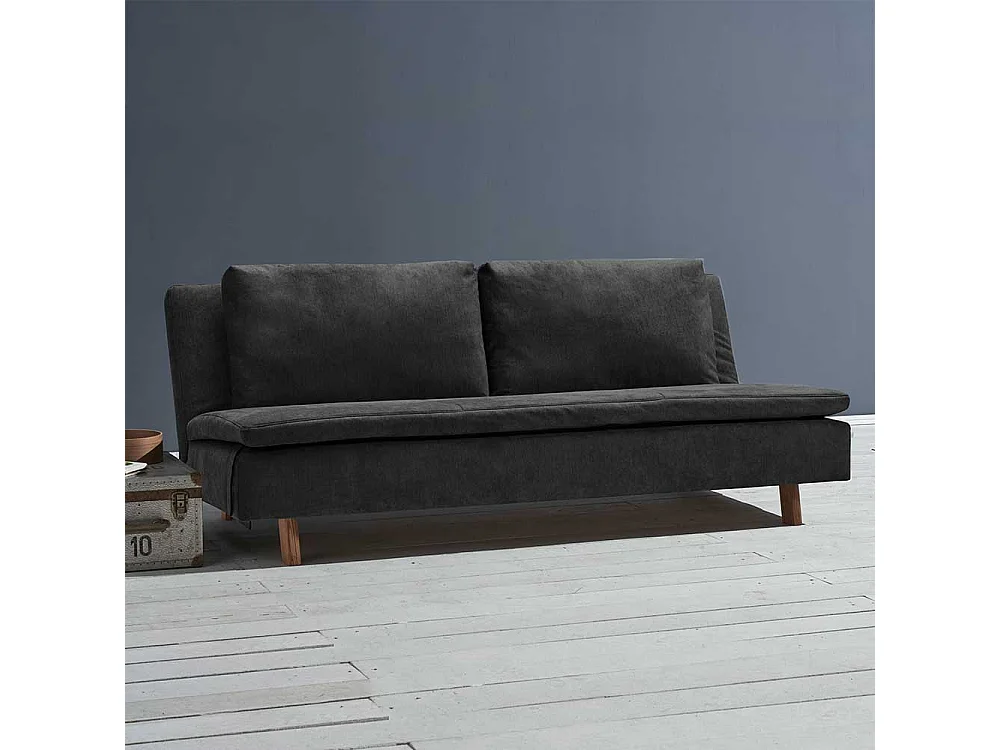 Ausklappbares Sofa schwarz in modernem Design Made in Germany