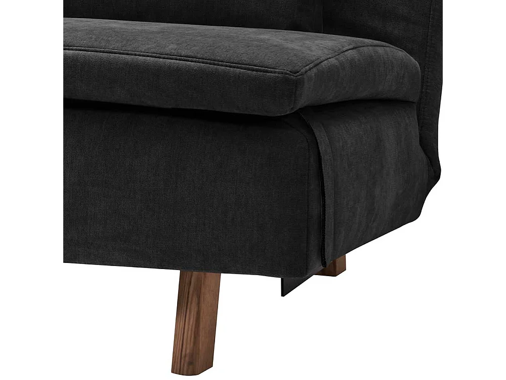 Ausklappbares Sofa schwarz in modernem Design Made in Germany