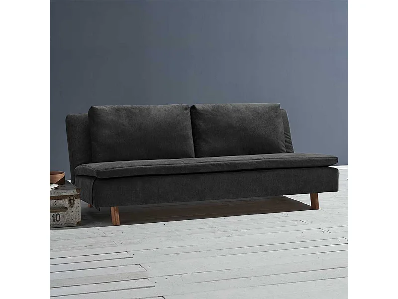 Ausklappbares Sofa schwarz in modernem Design Made in Germany