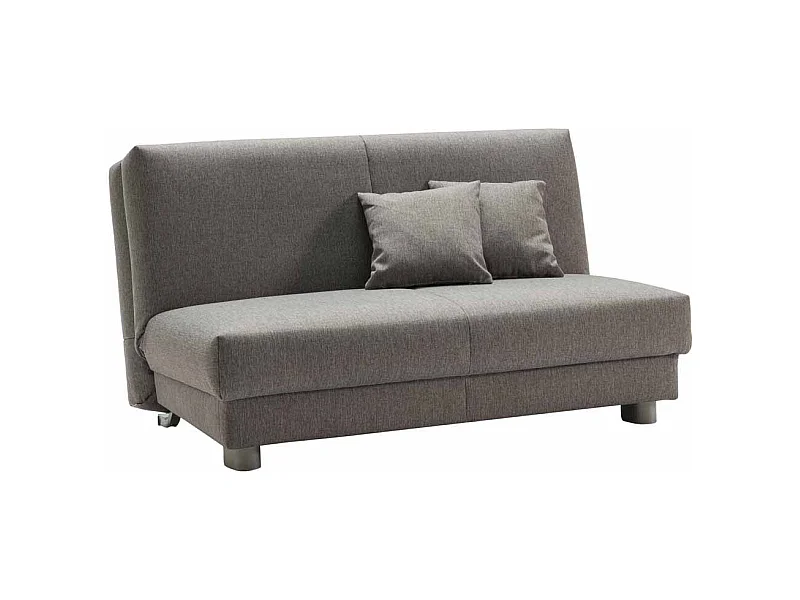 Klappcouch in Hellgrau Webstoff