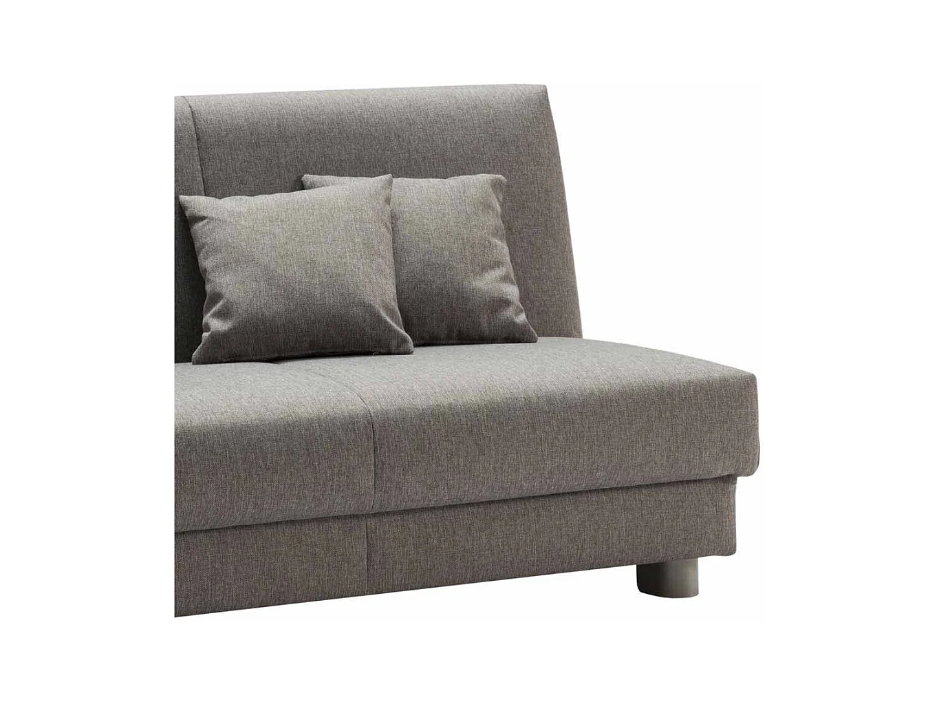 Klappcouch in Hellgrau Webstoff