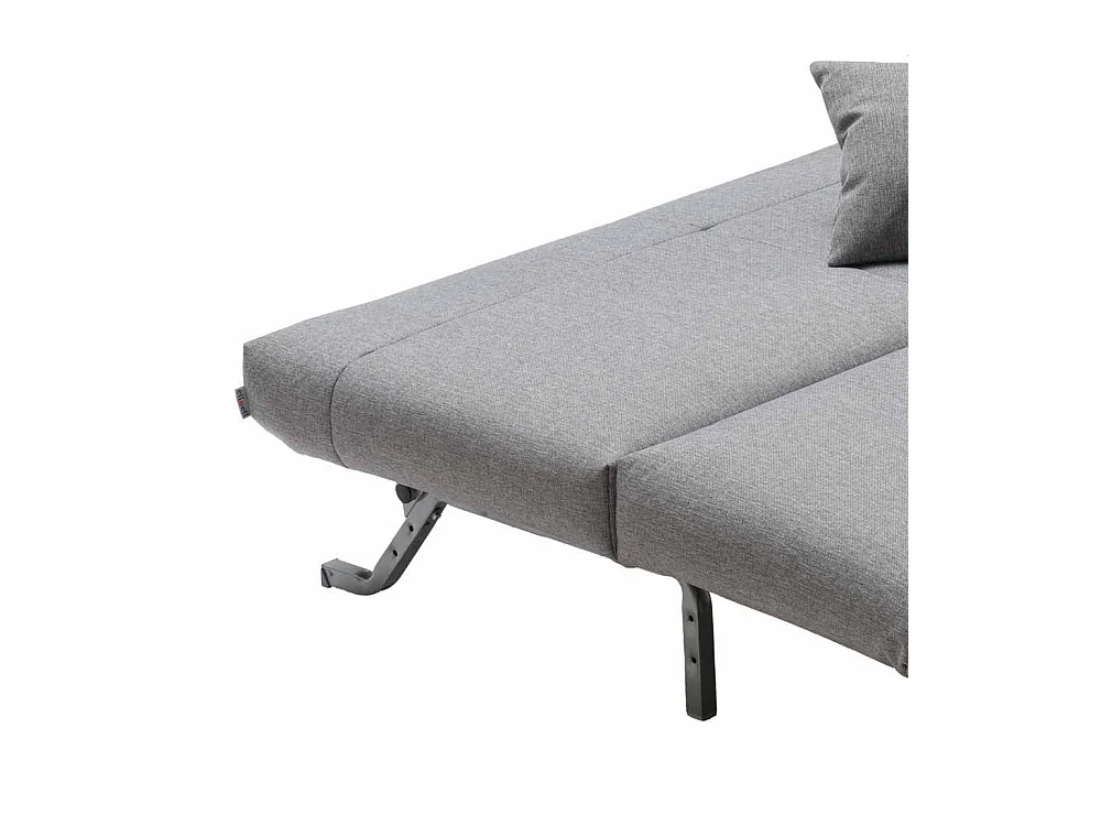 Klappcouch in Hellgrau Webstoff