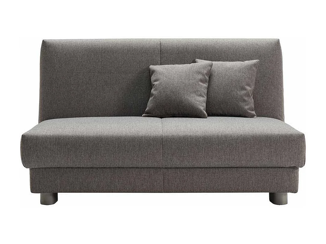 Klappcouch in Hellgrau Webstoff