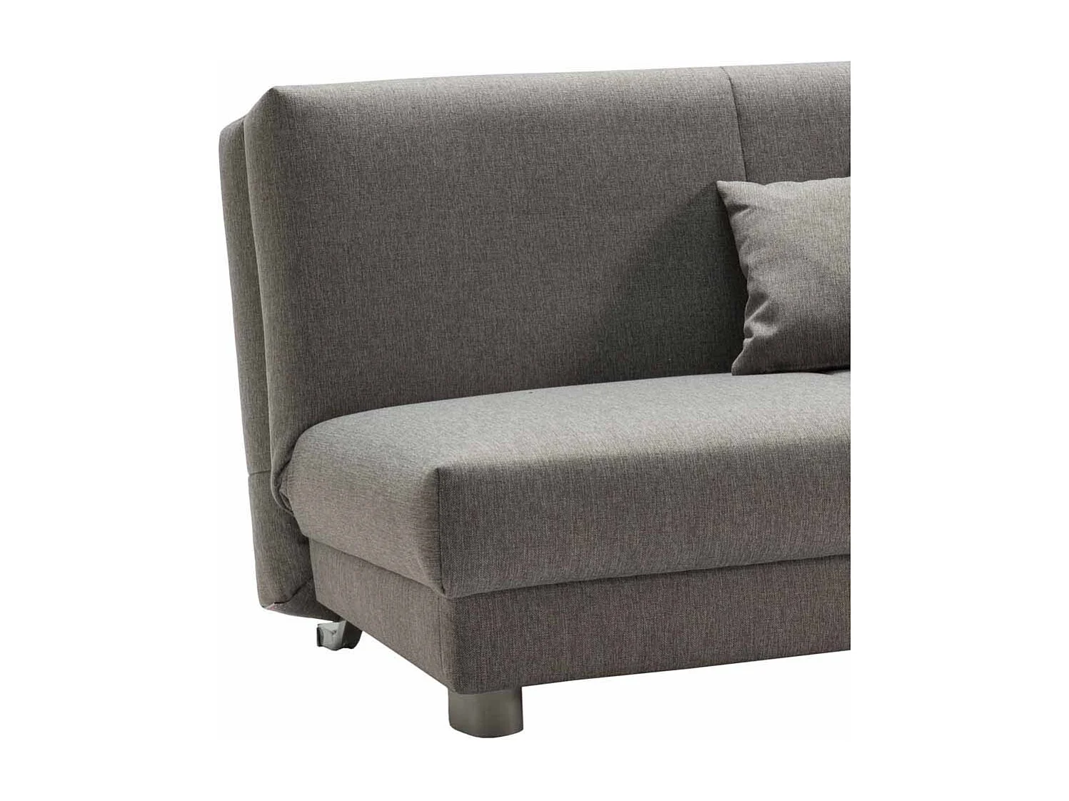 Klappcouch in Hellgrau Webstoff
