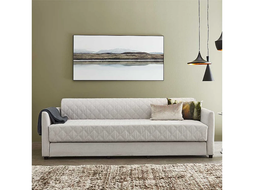 2er Schlafsofa in Hellgrau Taschenfederkern