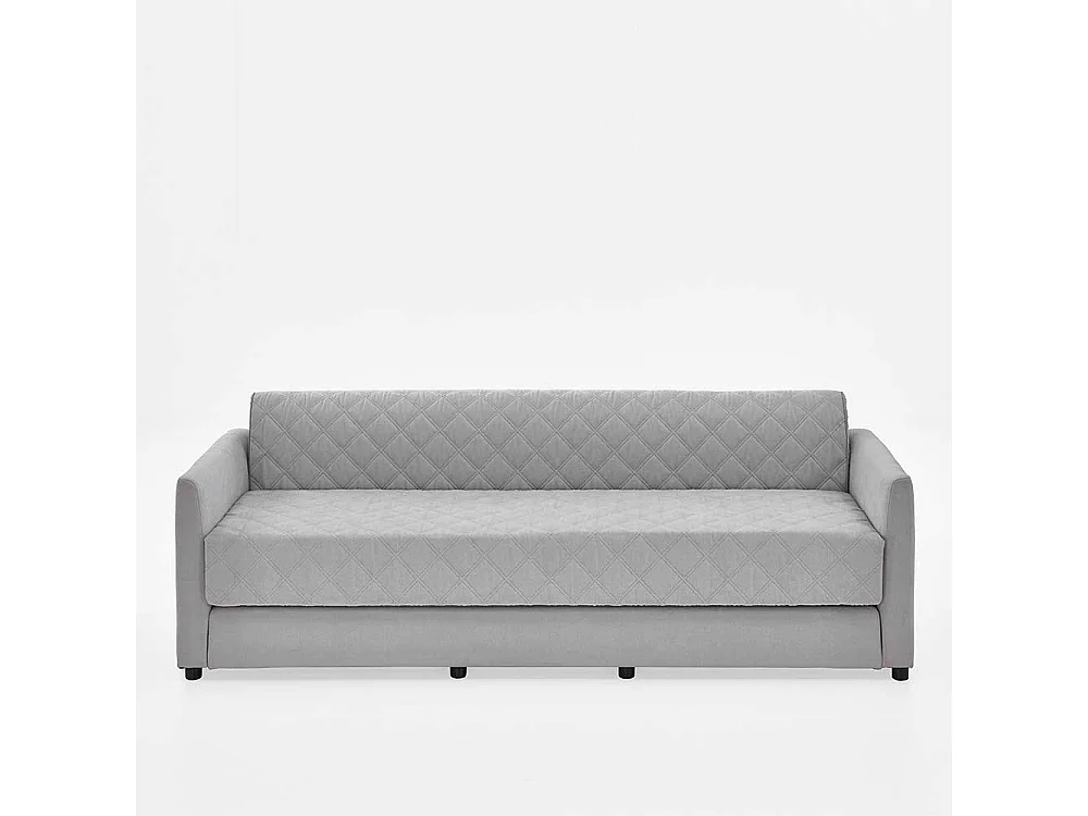 2er Schlafsofa in Hellgrau Taschenfederkern