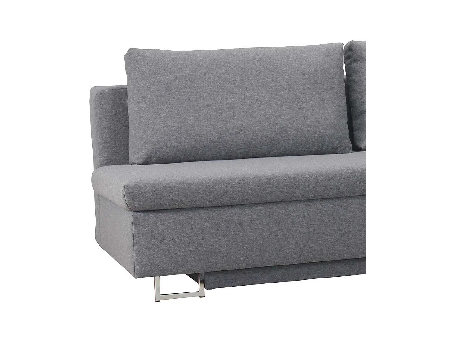 Klappcouch aus Webstoff Hellgrau