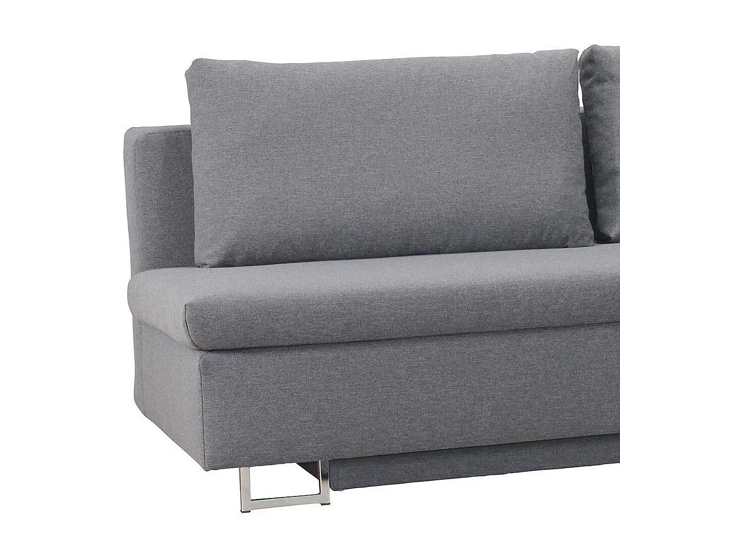 Klappcouch aus Webstoff Hellgrau