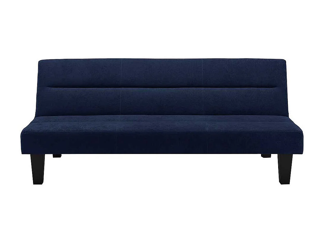 Funktions Sofa in Blau und Schwarz Rücken Klappmechanik