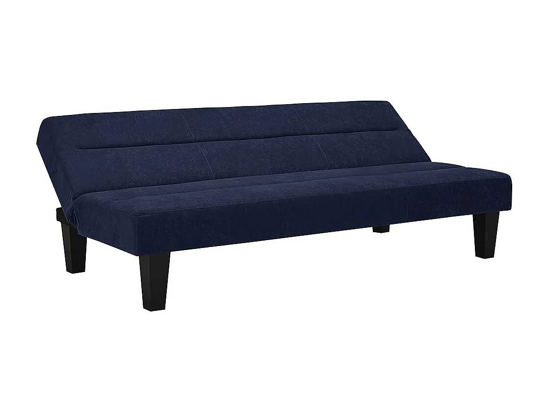 Funktions Sofa in Blau und Schwarz Rücken Klappmechanik
