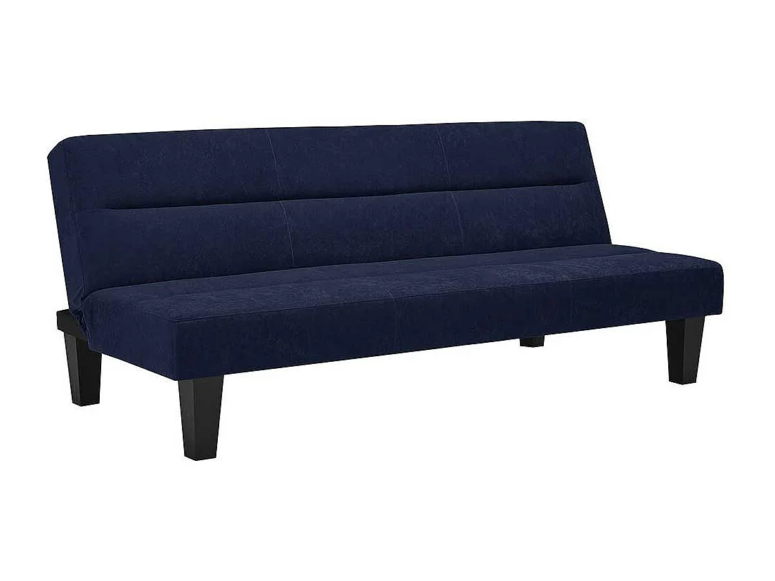 Funktions Sofa in Blau und Schwarz Rücken Klappmechanik