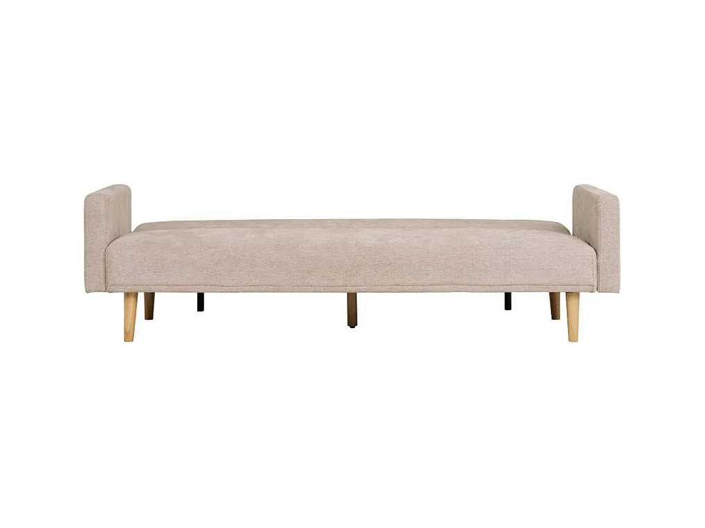 Schlafsofa Dreisitzer Couch in Beigegrau im Skandi Design