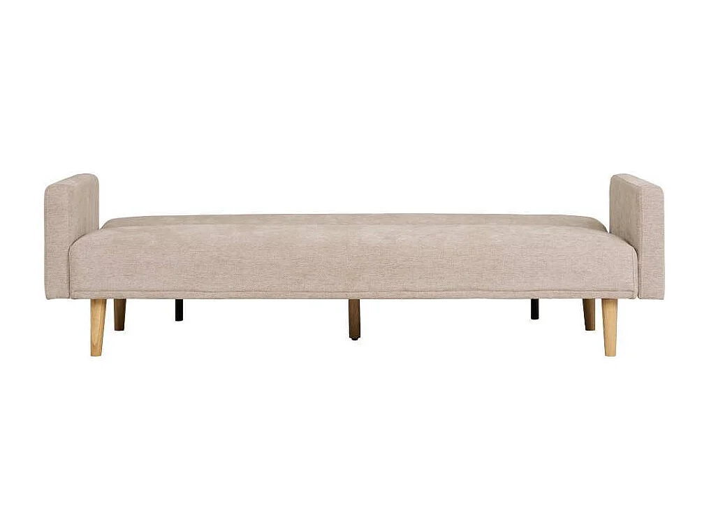 Schlafsofa Dreisitzer Couch in Beigegrau im Skandi Design