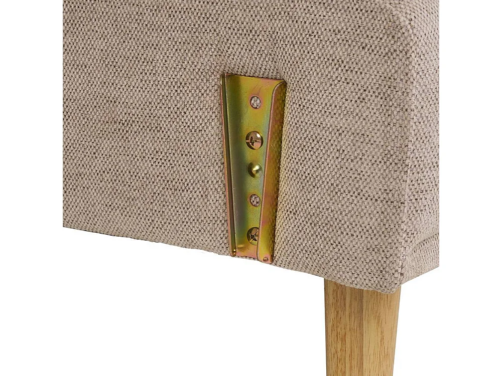 Schlafsofa Dreisitzer Couch in Beigegrau im Skandi Design