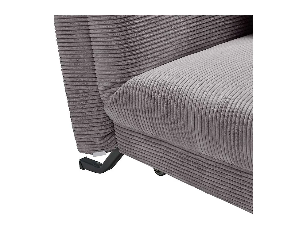 Futonschlafsofa grau Cord mit zwei Sitzplätzen 145 cm breit