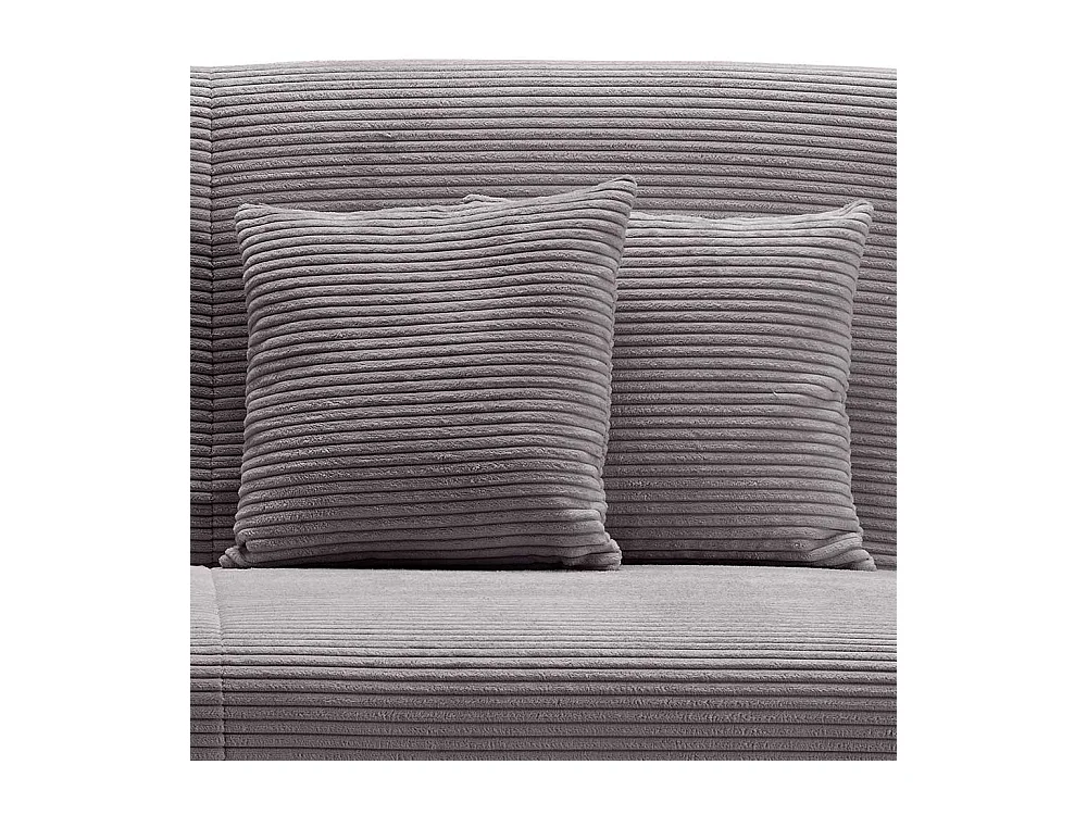 Futonschlafsofa grau Cord mit zwei Sitzplätzen 145 cm breit