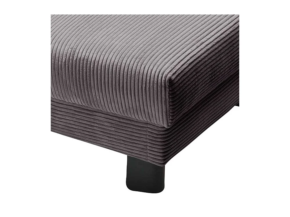 Futonschlafsofa grau Cord mit zwei Sitzplätzen 145 cm breit