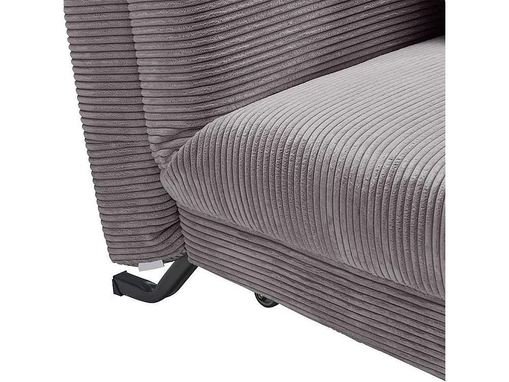Futonschlafsofa grau Cord mit zwei Sitzplätzen 145 cm breit