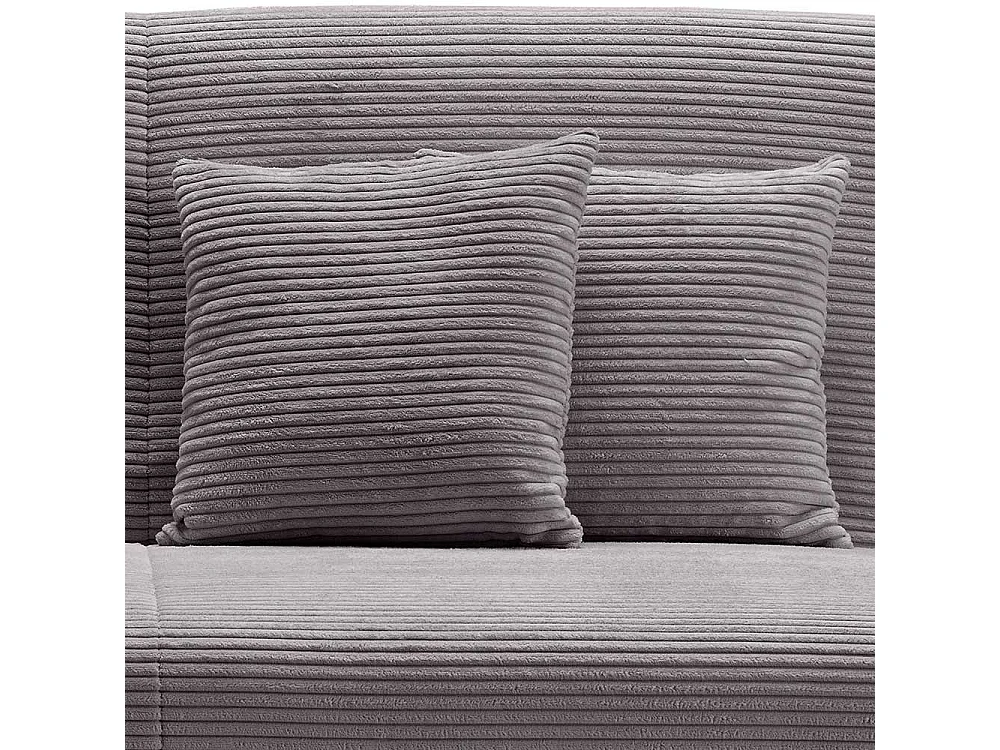 Futonschlafsofa grau Cord mit zwei Sitzplätzen 145 cm breit