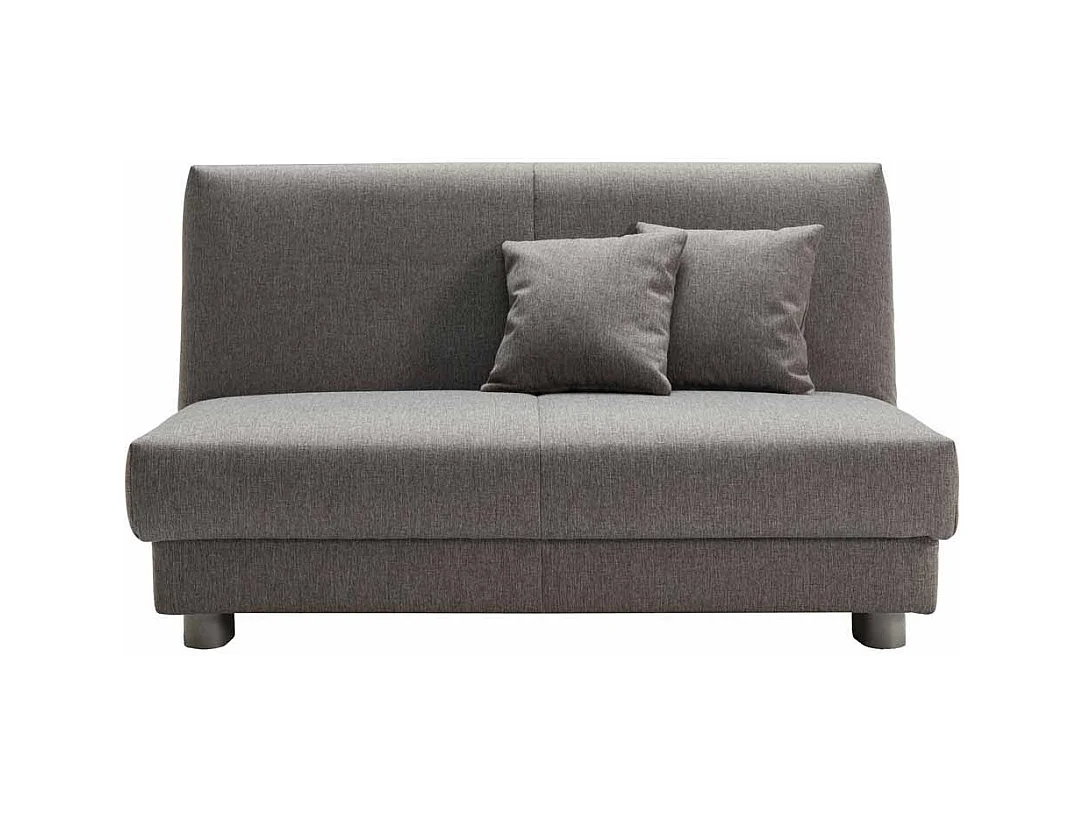 Klappcouch in Hellgrau Webstoff