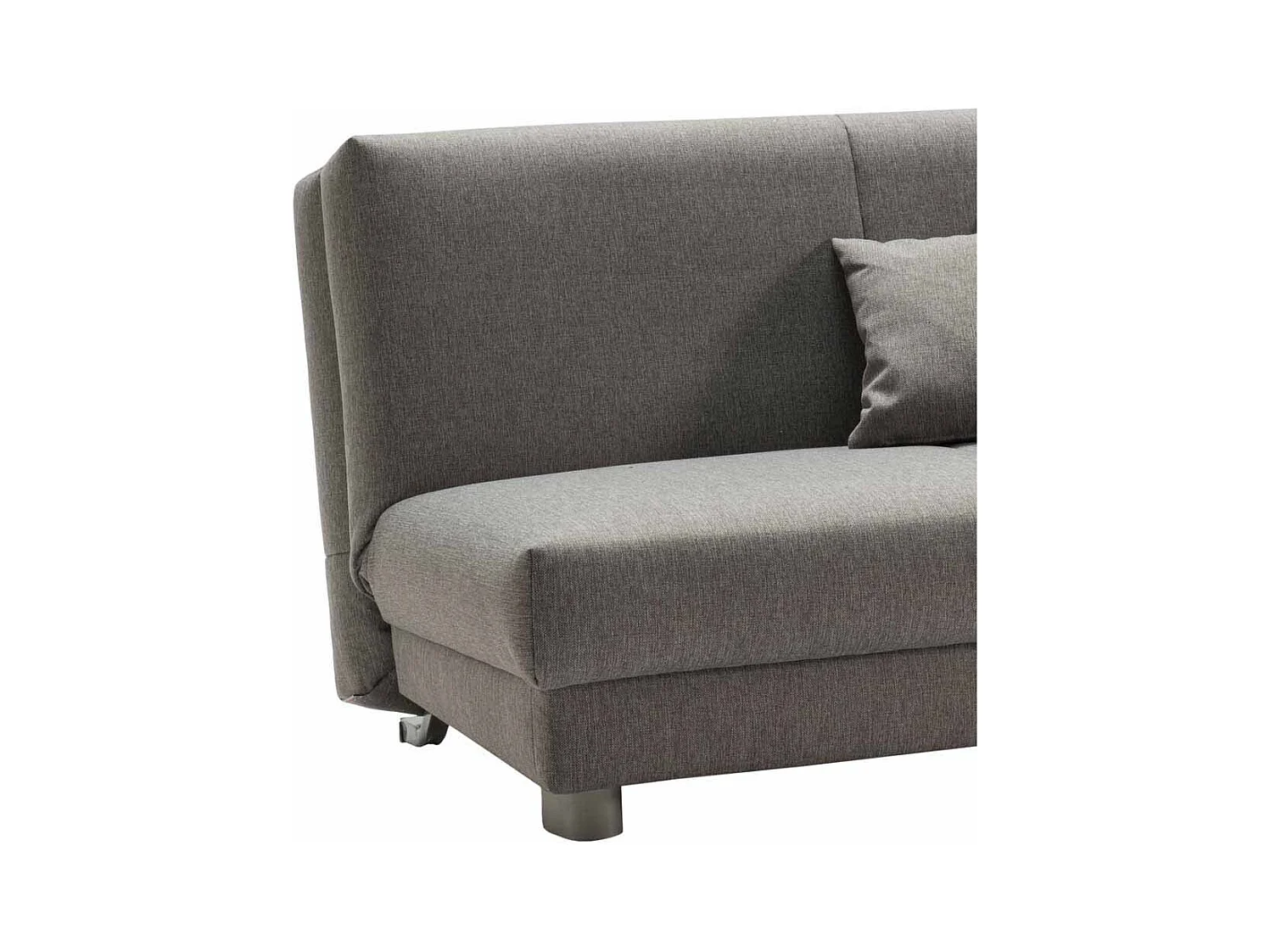Klappcouch in Hellgrau Webstoff