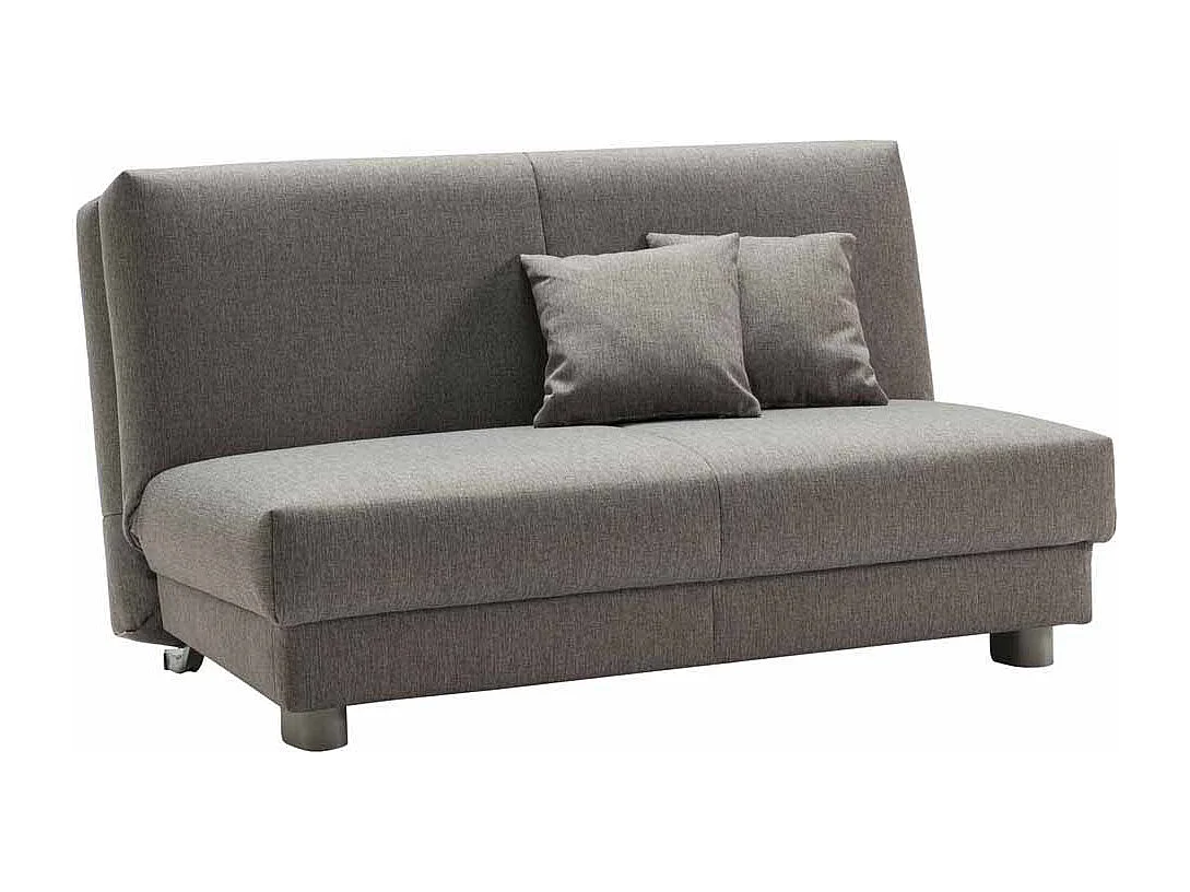 Klappcouch in Hellgrau Webstoff