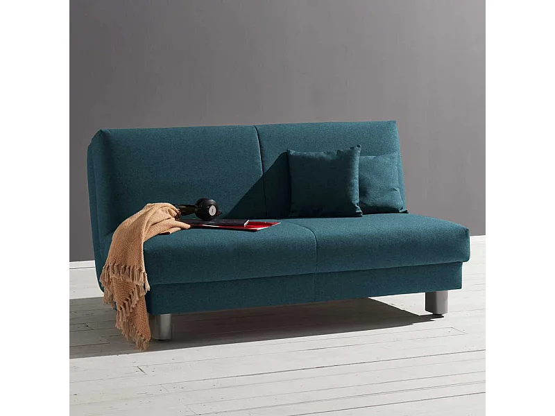 Klappsofa in Petrol Schlaffunktion