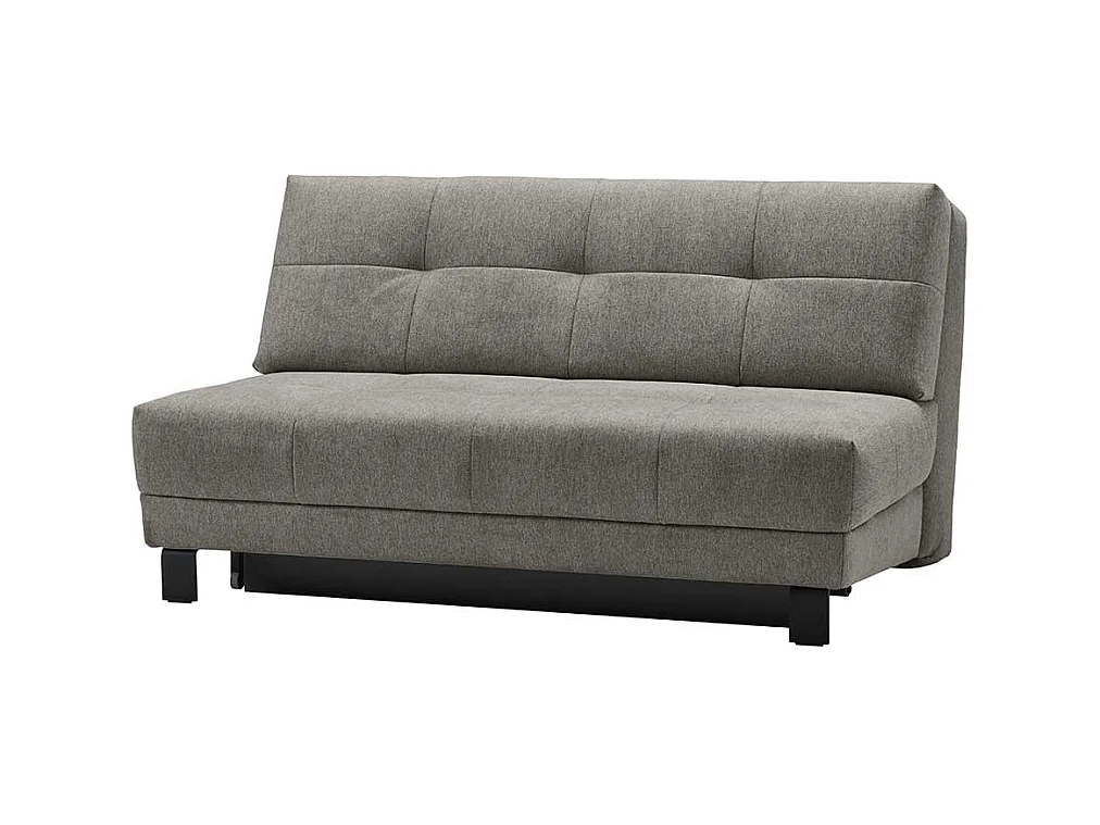 Zweisitzer Schlafsofa in Grau Vierfußgestell aus Metall