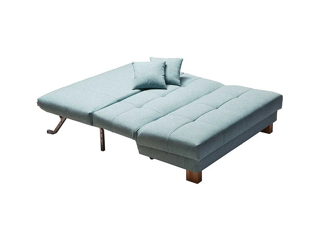 Schlafsofa in Türkis Webstoff