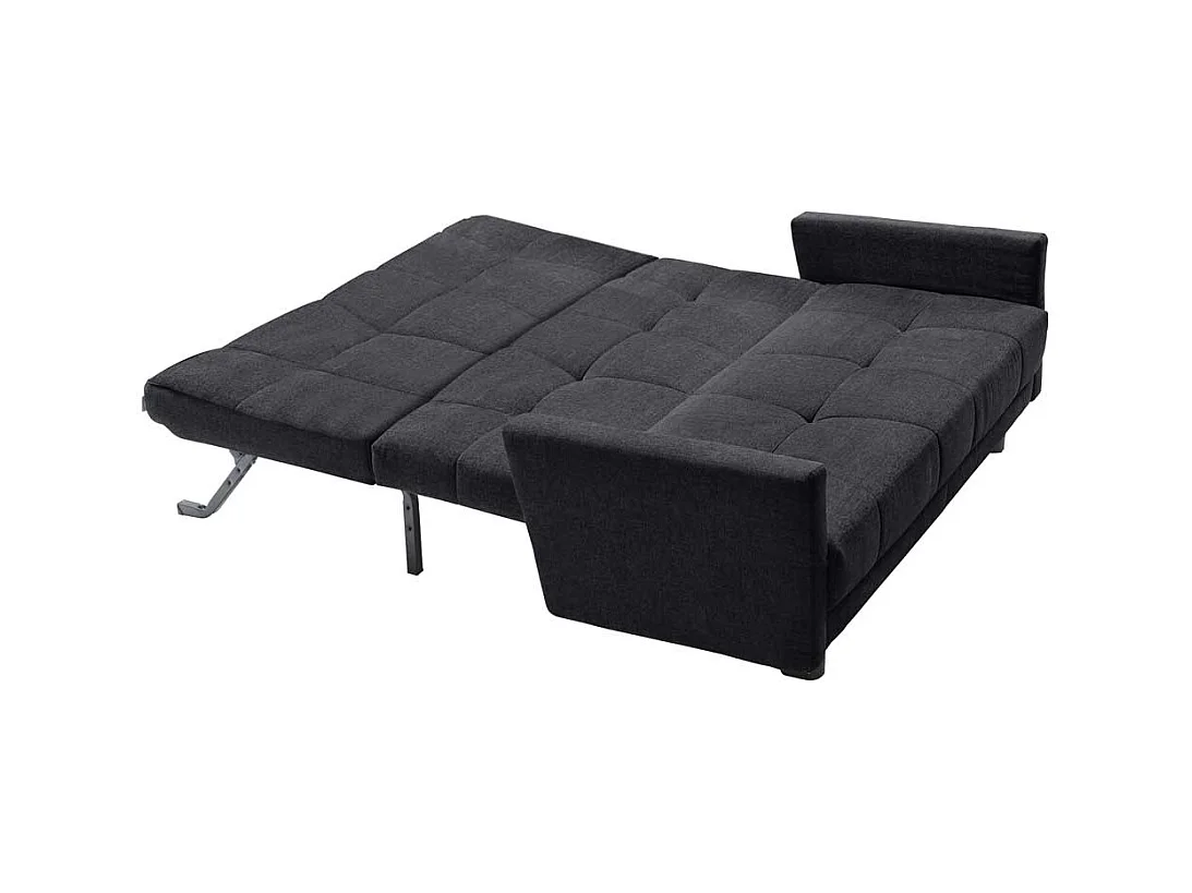 Schlafcouch in Blaugrau Flachgewebe verstellbaren Armlehnen