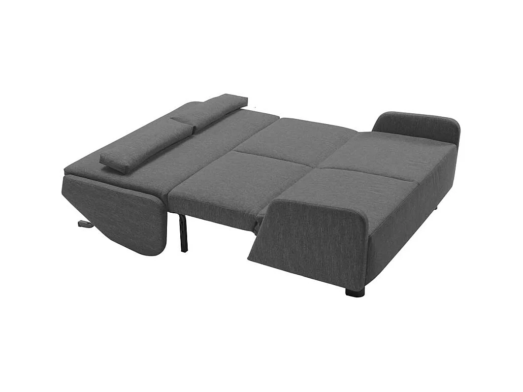Bettsofa in Dunkelgrau Webstoff Made in Germany