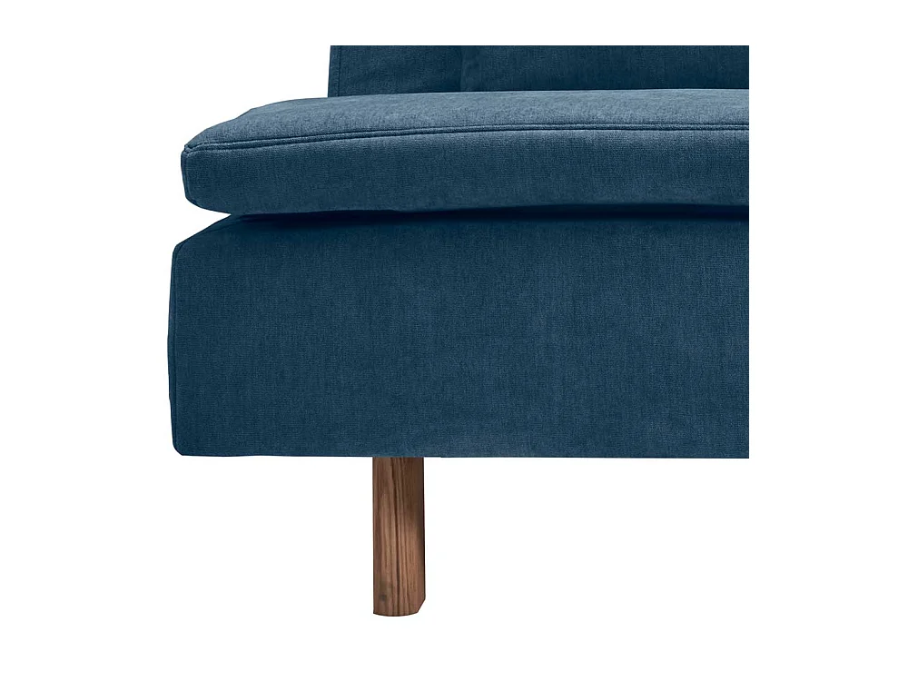Funktions Sofa blau mit Rücken Klappmechanik 205 cm breit