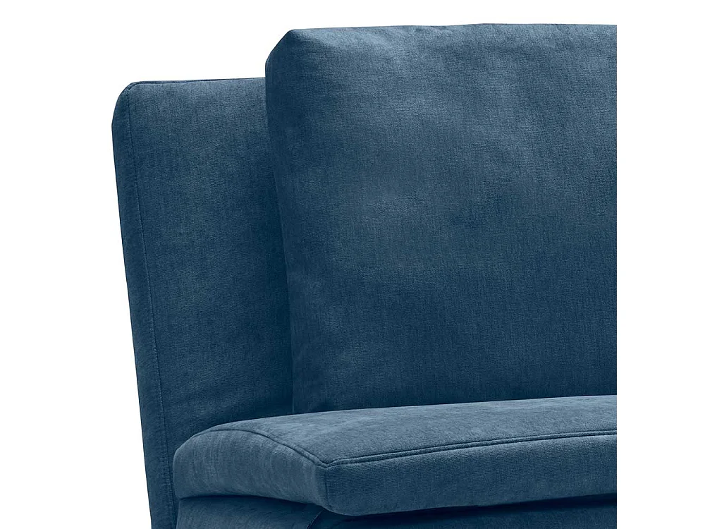 Funktions Sofa blau mit Rücken Klappmechanik 205 cm breit