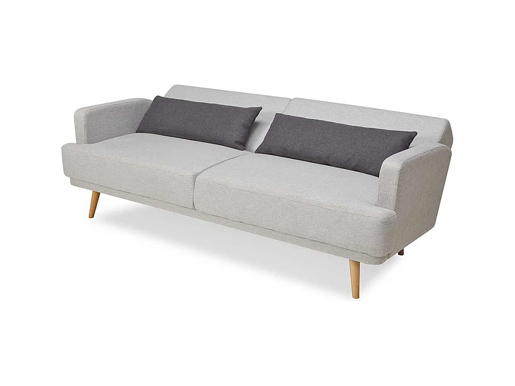 Schlafsofa mit Rücken Klappmechanik Fußgestell aus Holz