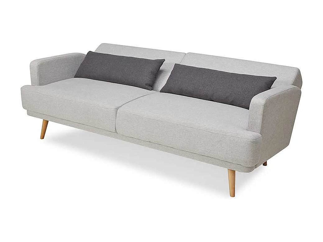 Schlafsofa mit Rücken Klappmechanik Fußgestell aus Holz