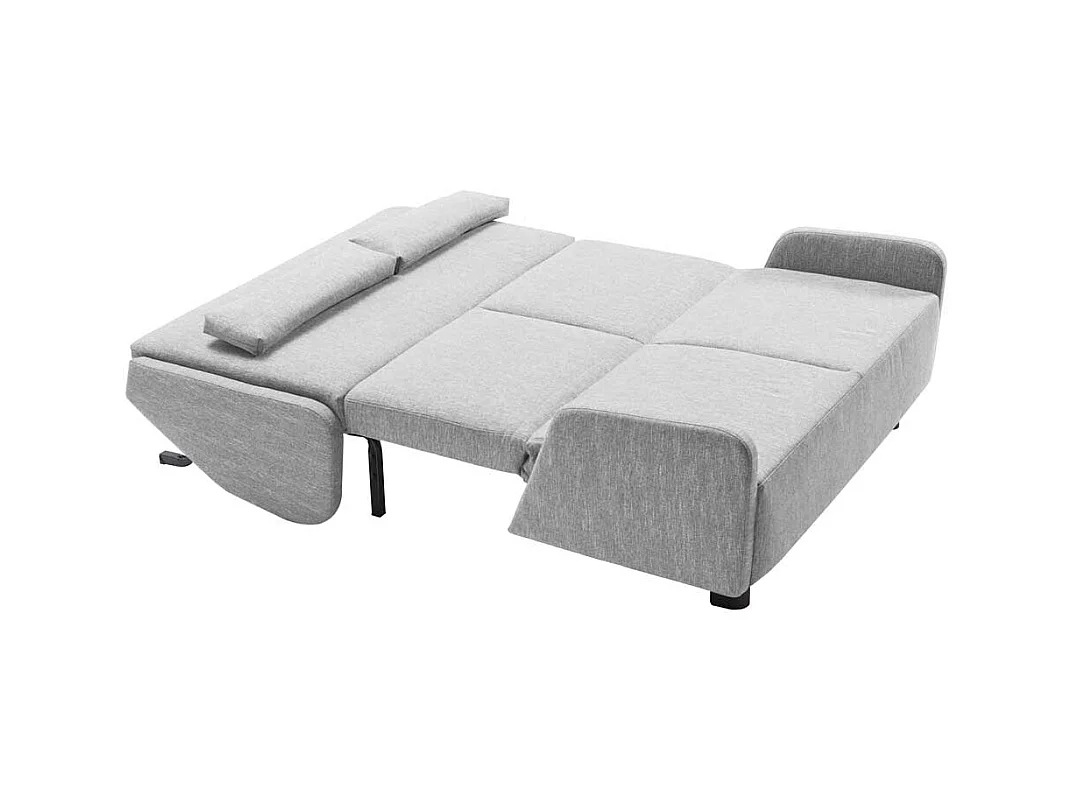 Zweisitzer Schlafsofa in Hellgrau Webstoff Made in Germany